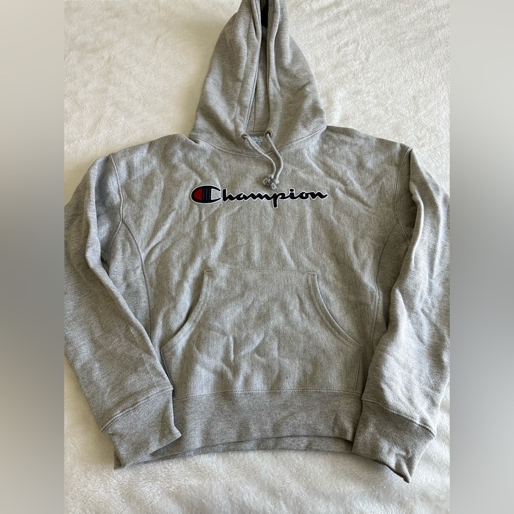 Champion Hoodie with Embroidered logo - Grey